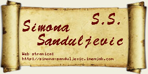 Simona Sanduljević vizit kartica